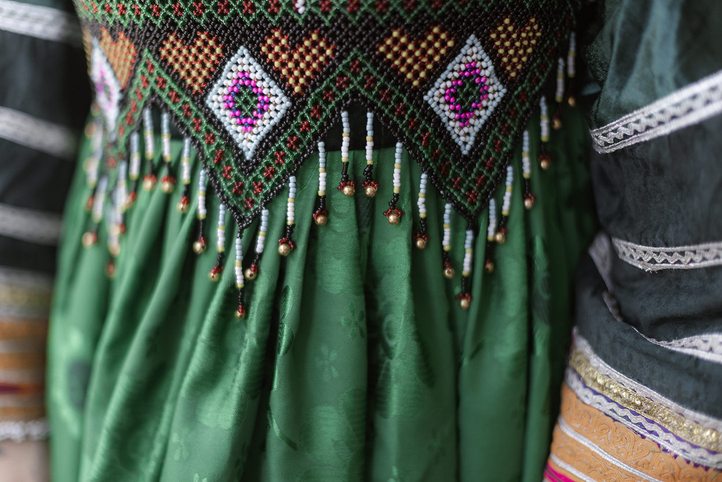 Timeless Grace in Green: Afghan Traditional Dress