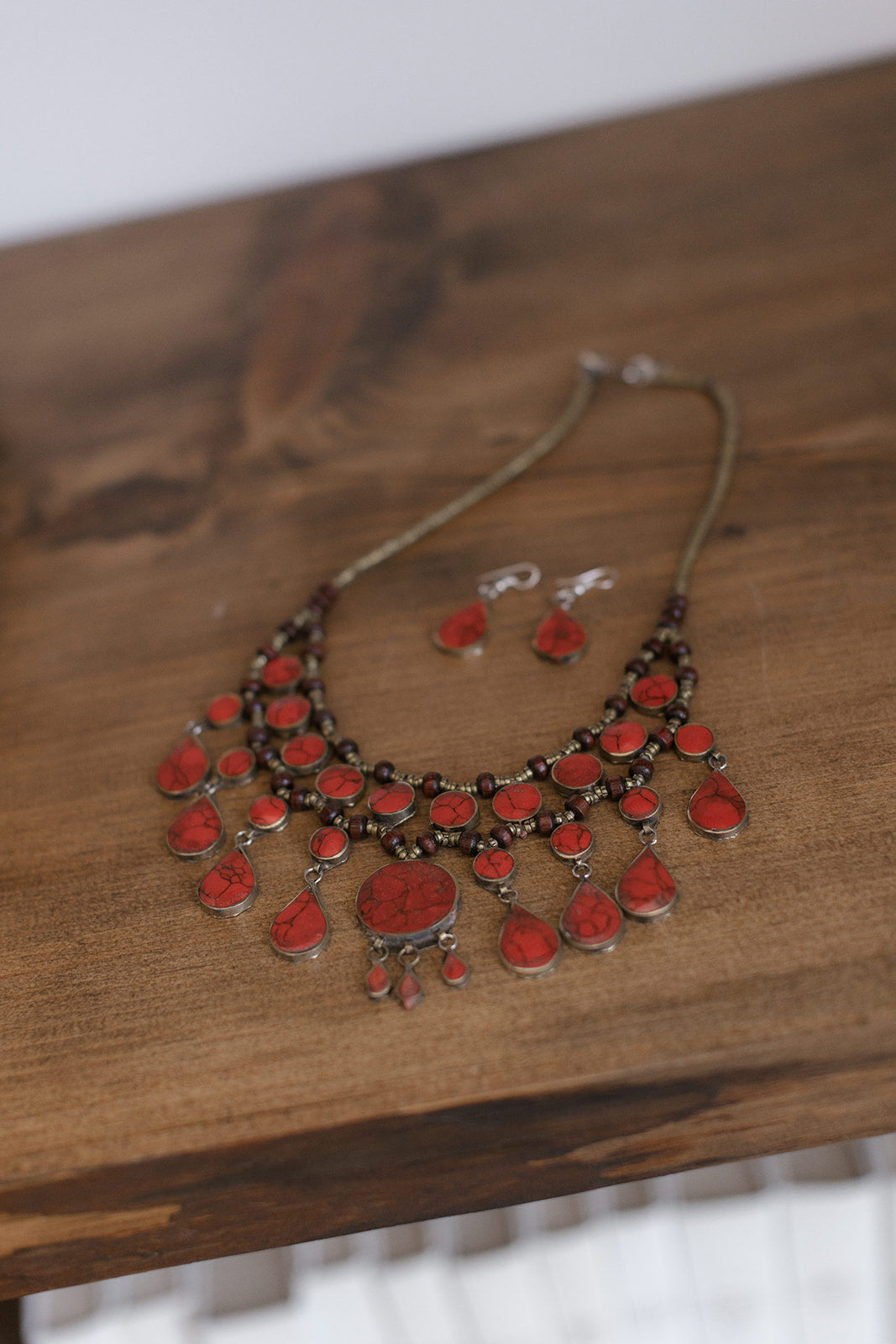 Elegant Coral Charm Set